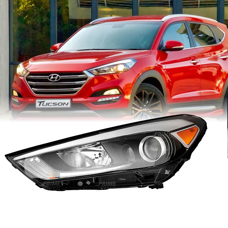 چراغ جلو راست خودرو مدل HQ01-57001N-1 مناسب برای هیوندای توسان 2016 تا 2018