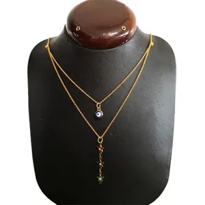 گردنبند زنانه مدل دولاین