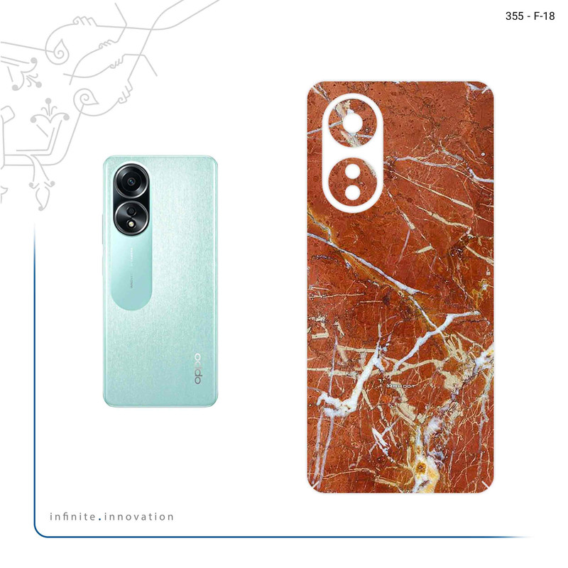 برچسب پوششی ماهوت مدل Red Marble مناسب برای گوشی موبایل اپو A58 4G