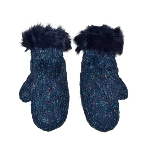 دستکش بافتنی دخترانه مدل Motley