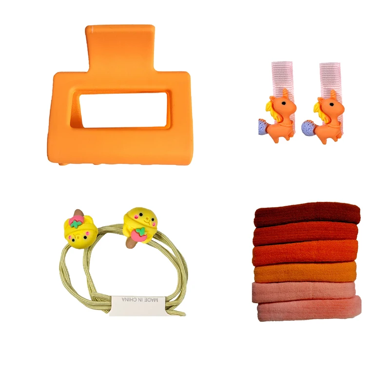 ست کش و گیره و کلیپس مو دخترانه کد 5-06044 مجموعه 11 عددی