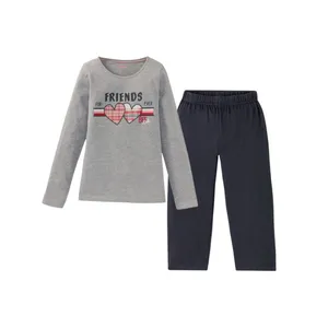 ست تی شرت آستین بلند و شلوار دخترانه پیپرتس مدل YS001