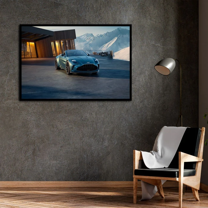 تابلو نوری بکلیت طرح ماشین مدرن مدل B-D2008 فریم مشکی