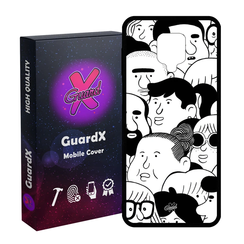 کاور گارد ایکس طرح آدم مدل Glass10641 مناسب برای گوشی موبایل شیائومی Redmi Note9 Pro/Note 9 Pro Max/Redmi Note 9S/MI Poco M2 Pro