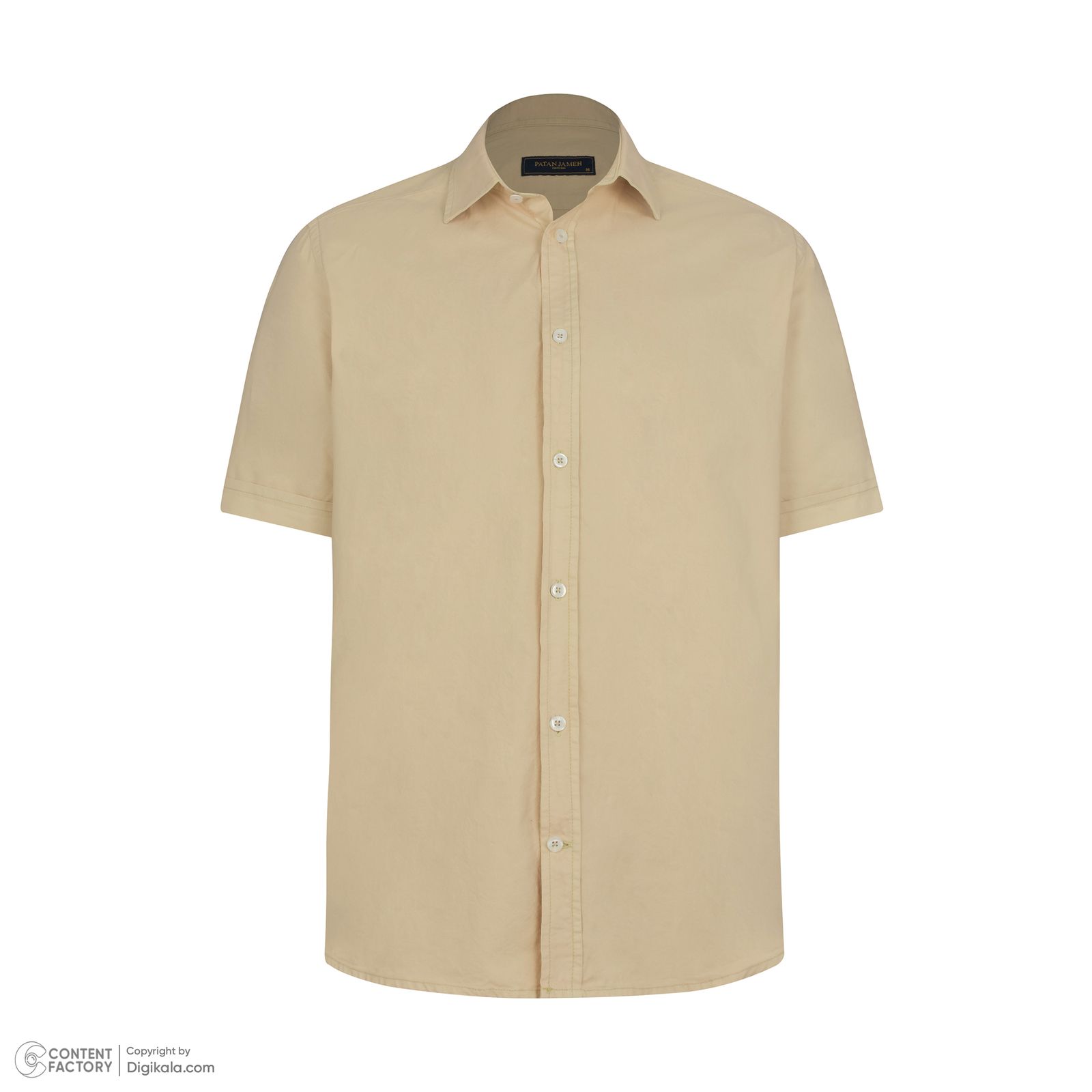 پیراهن آستین کوتاه یقه برگردان مردانه پاتن جامه مدل کتان MC8113 -  - 2