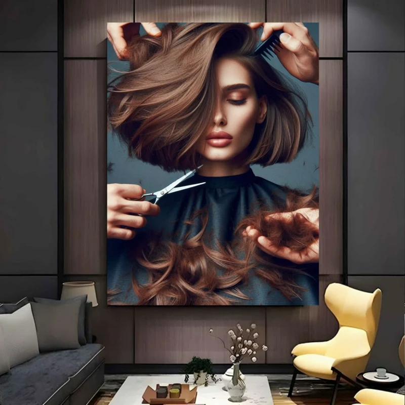 پوستر طرح آرایشگاه زنانه مدل موی پرپشت کد FP106390