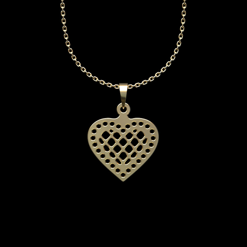 گردنبند طلا 18 عیار زنانه مدوپد مدل قلب کد II2-1-1140