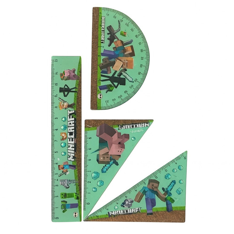 ست 4 تکه خط کش مدل ماینکرافت