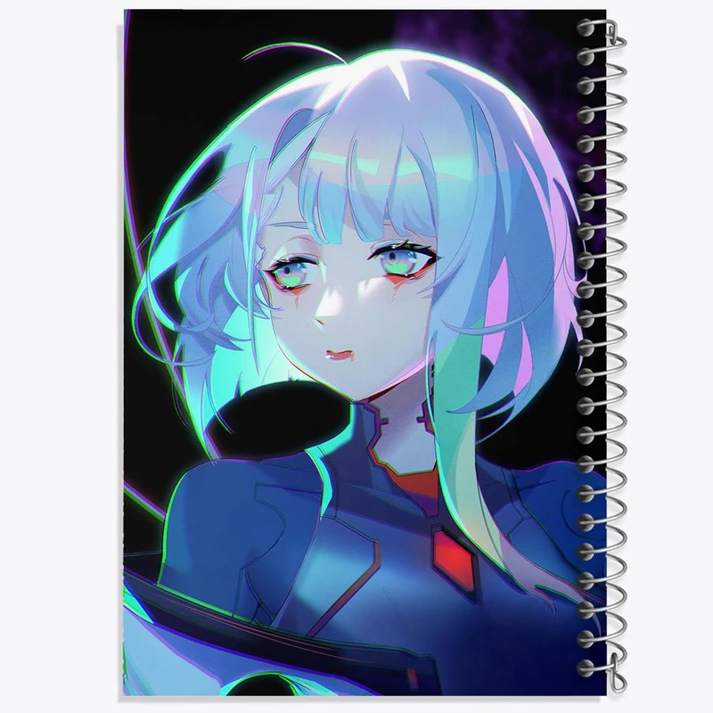 دفتر نقاشی 50 برگ خندالو مدل لوسی انیمه سایبرپانک کد 23961