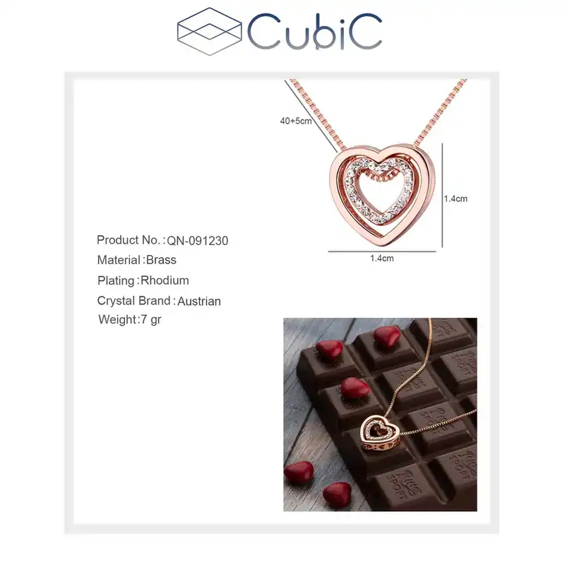 گردنبند زنانه کوبیک مدل QN-921230