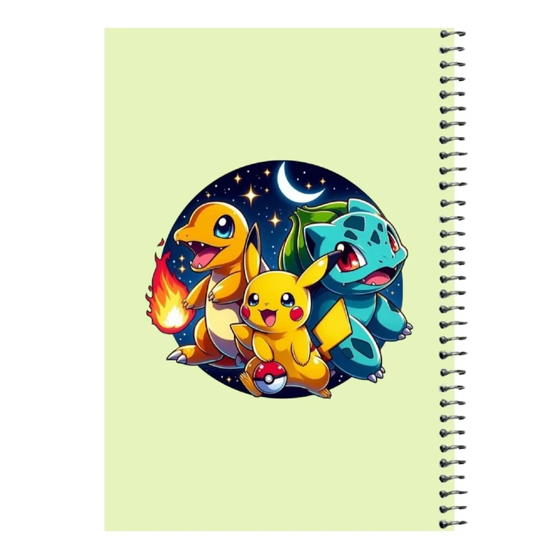 دفتر مشق 80 برگ اس جی مدل پوکی مون کد1   