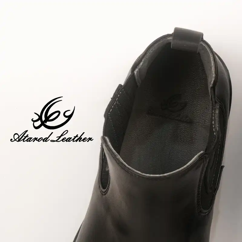 نیم بوت مردانه چرم عطارد مدل چرم طبیعی کد SH17