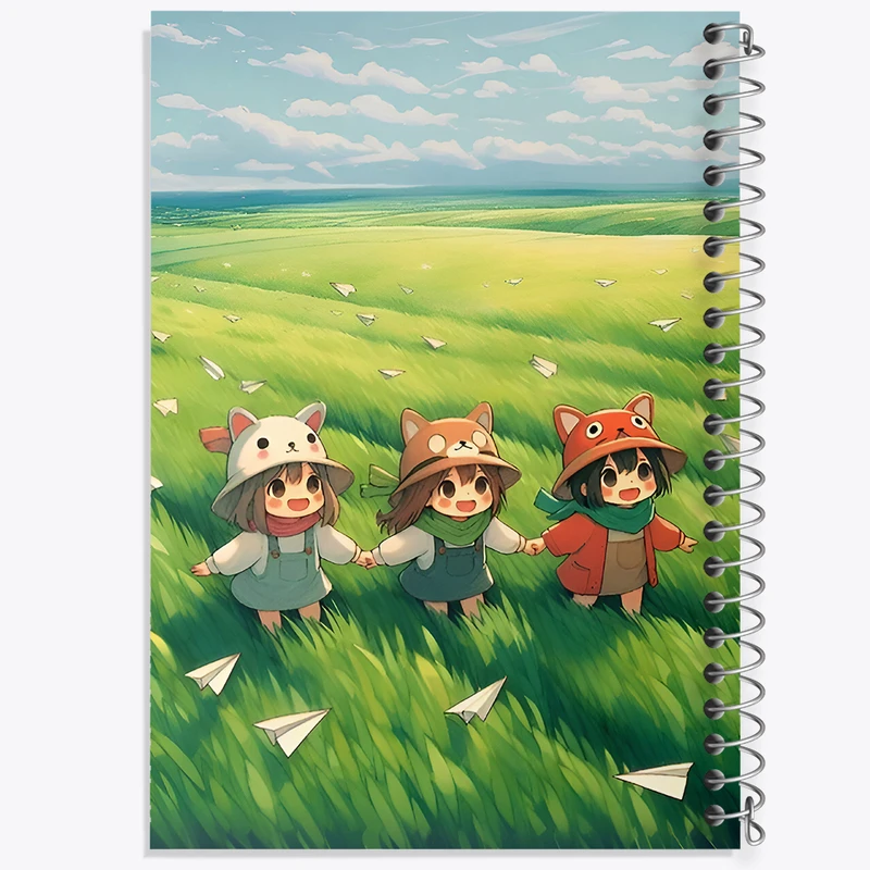 دفتر مشق 50 برگ خندالو طرح دخترانه کیوت کد F7959