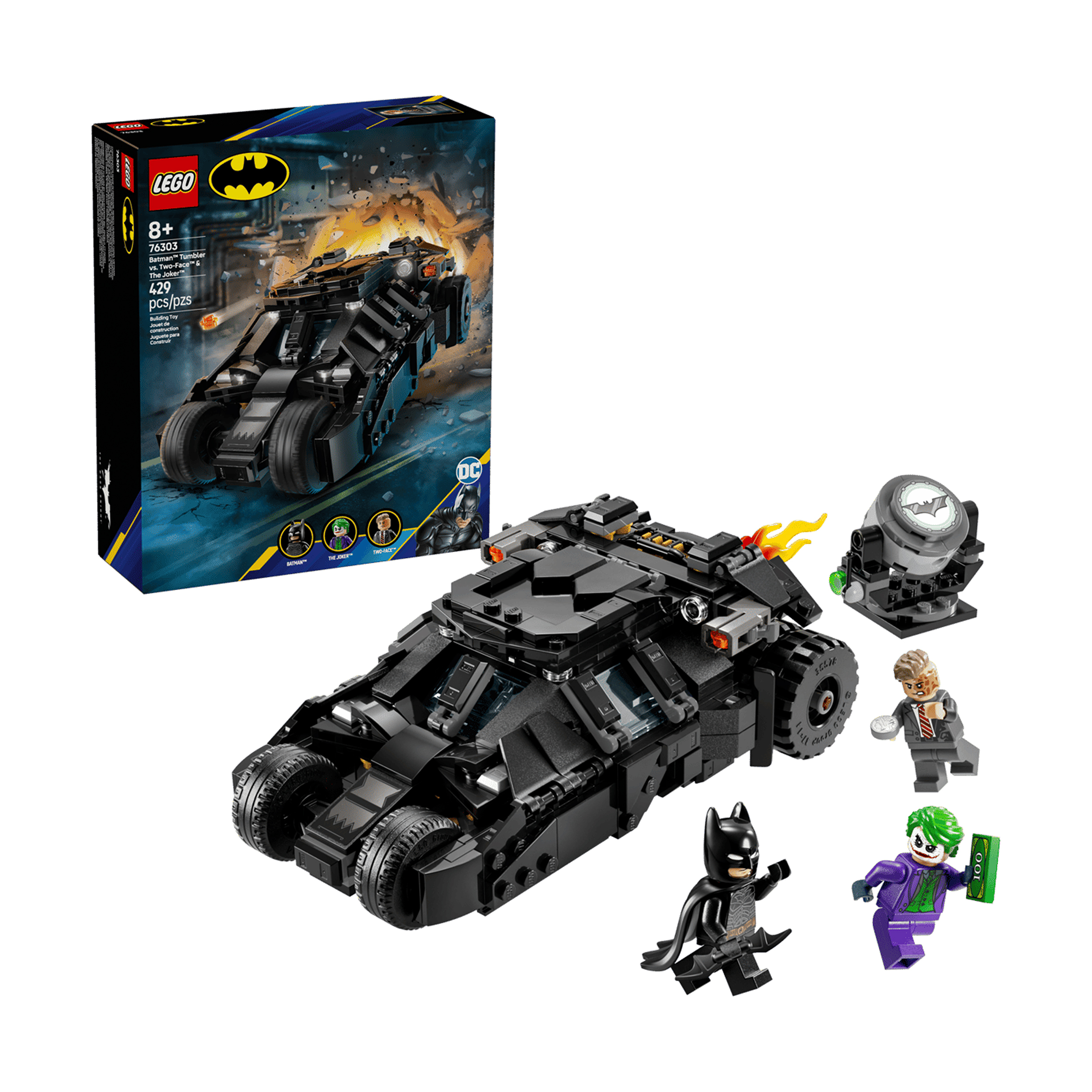 لگو 429 تکه سری DC  مدل Batman Tumbler vs Two-Face and The Joker کد 76303