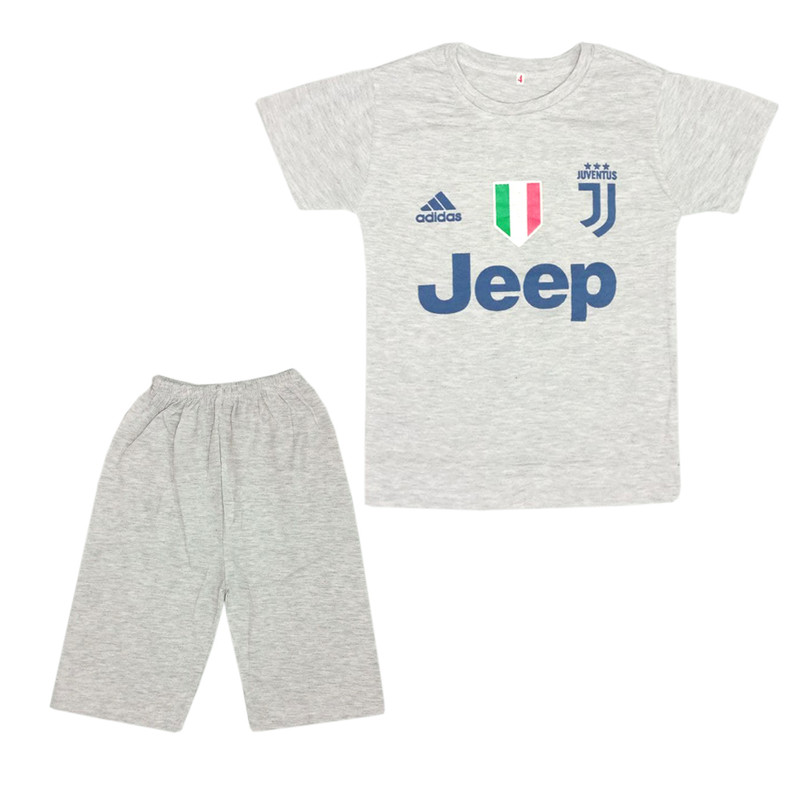 ست تی شرت و شلوارک پسرانه طرح یوونتوس مدل p15