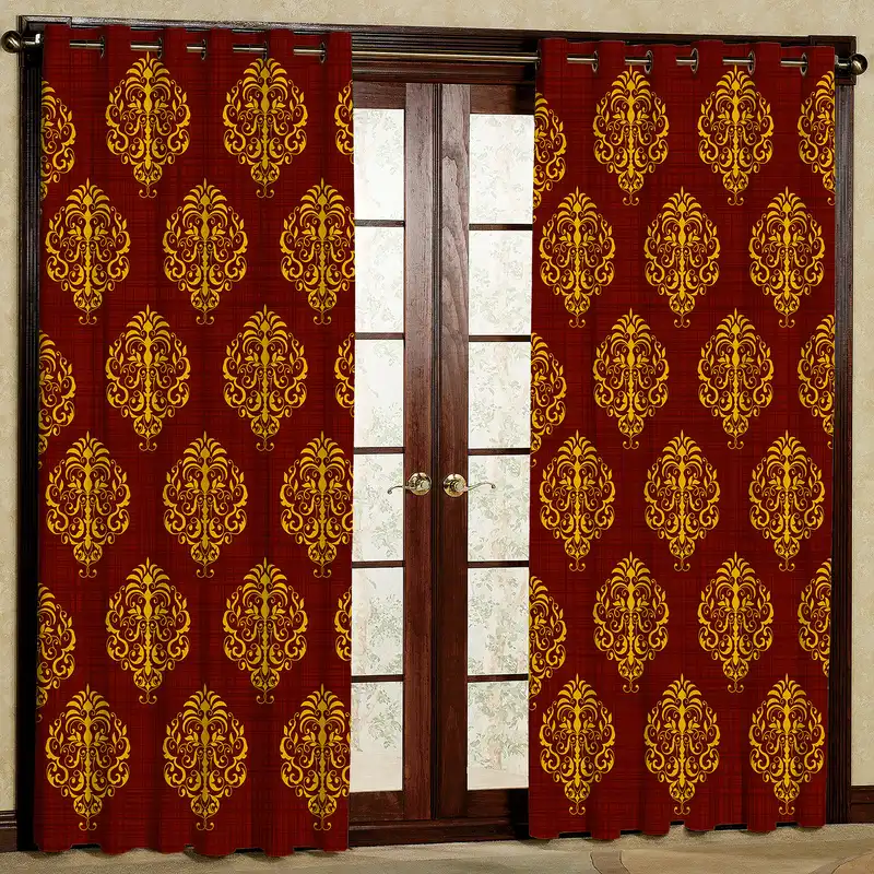 پرده مدل طرح دار مخمل پانچی کد 4173 سایز 200x140 سانتی متر