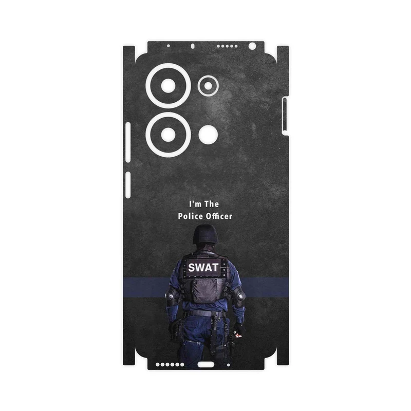 برچسب پوششی ماهوت مدل Police Officer-FullSkin مناسب برای گوشی موبایل شیائومی Poco M6 Pro 4G