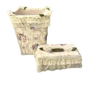 ست سطل زباله و جای دستمال کاغذی مدل Angel