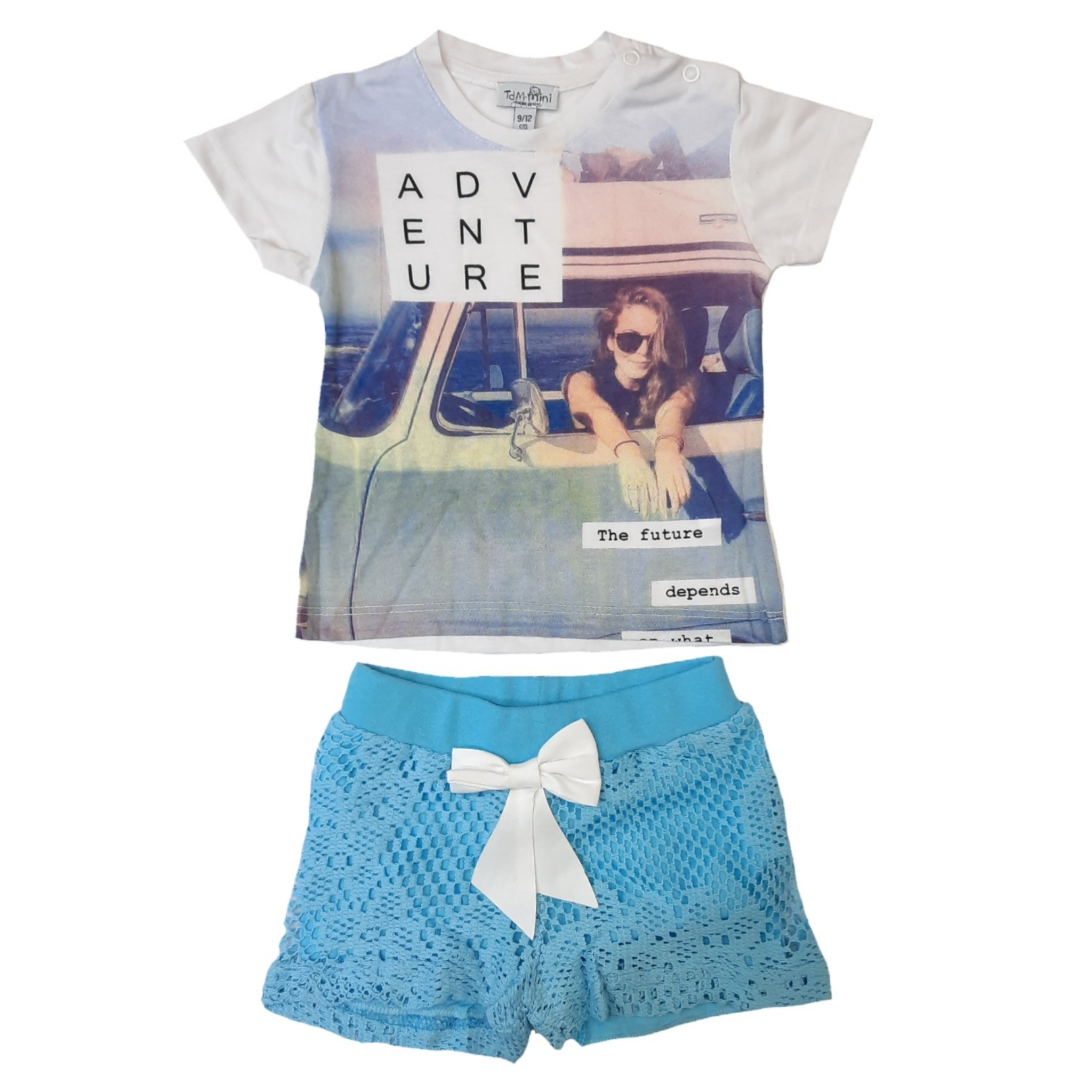 ست تی شرت و شلوارک نوزادی مدل dn220