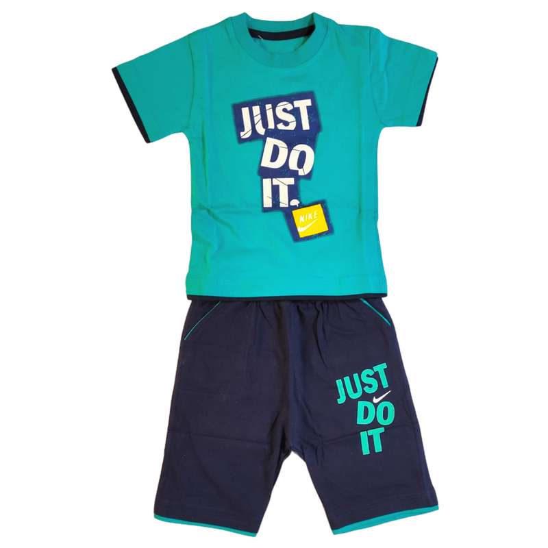 ست تی شرت و شلوارک پسرانه مدل B100g