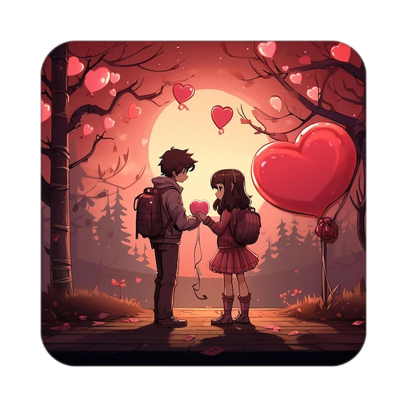 زیر لیوانی کاکتی مدل عاشقانه کد mp12879