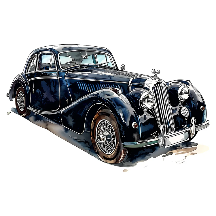 استیکر پارچه و لباس پاد آفرین مدل ماشین کلاسیک کد S5550