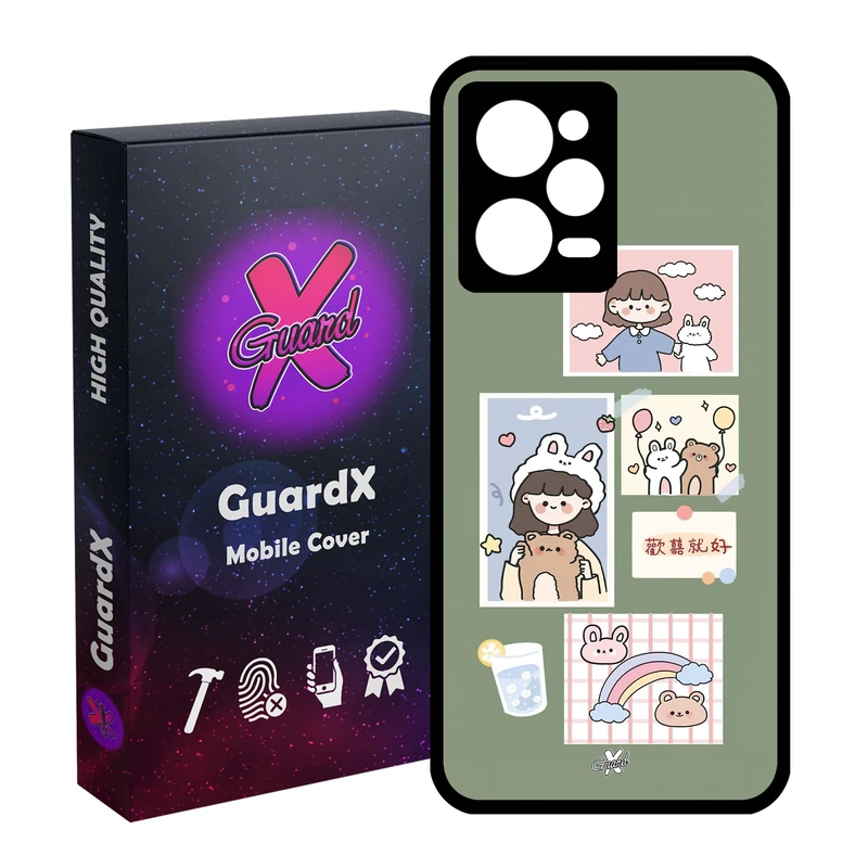 کاور گارد ایکس طرح Girl مدل Glass10514 مناسب برای گوشی موبایل شیائومی Redmi Note 12 Pro 5G/Poco X5 Pro 5G/Note 12 Pro Pro speed