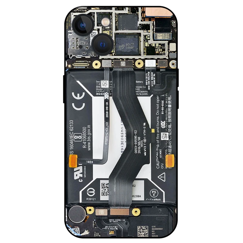 کاور مگافون طرح برد موبایل مدل 8004 مناسب برای گوشی موبایل اپل iPhone 13 mini                