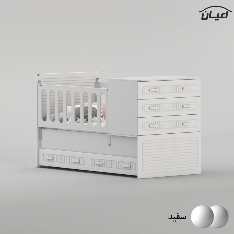عکس شماره 3 : تختخواب کودک اعیان مدل fh1006 سایز 180 × 80 سانتی متر