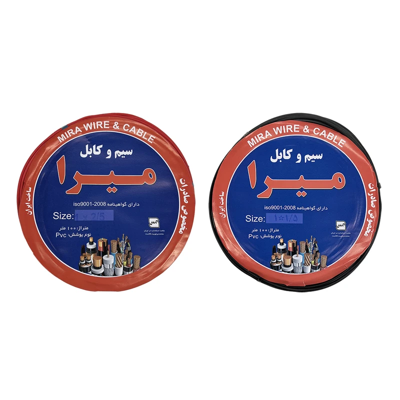 سیم برق افشان 1 در 1.5 و 1 در 2.5 میرا مدل 2.5R - 1.5BK بسته دو عددی