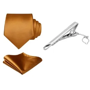 ست کراوات و دستمال جیب و گیره کراوات مردانه مدل TVF کد 36