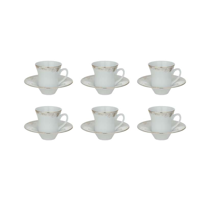سرویس چای خوری 12 پارچه چينی زرين ايران سری شهرزاد مدل کلودیا