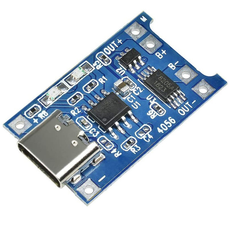 ماژول شارژ باتری لیتیومی مدل TP-4056TYPEC بسته 3 عددی