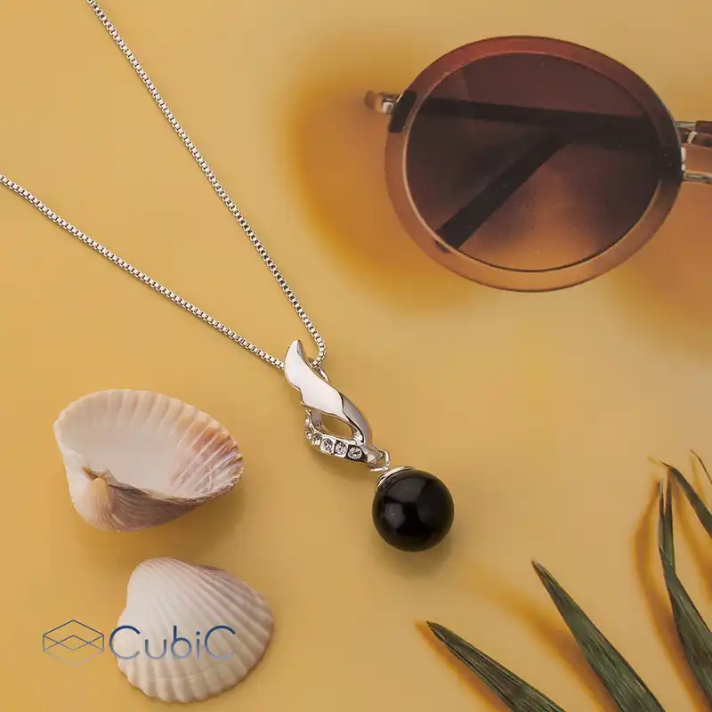 گردنبند زنانه کوبیک مدل QN-451095