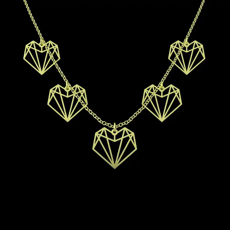 گردنبند طلا 18 عیار زنانه مدوپد مدل قلب کد RNA17698