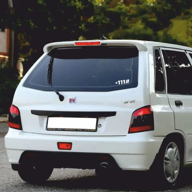 برچسب بدنه خودرو طرح ستاره 111 مربع کد MT-W415 مناسب برای پراید 111