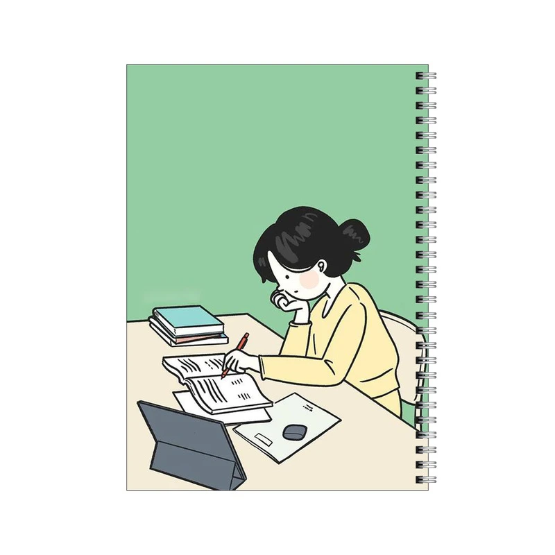 دفتر مشق 100 برگ بامبیلیپ طرح دختر درسخون کد 1711004