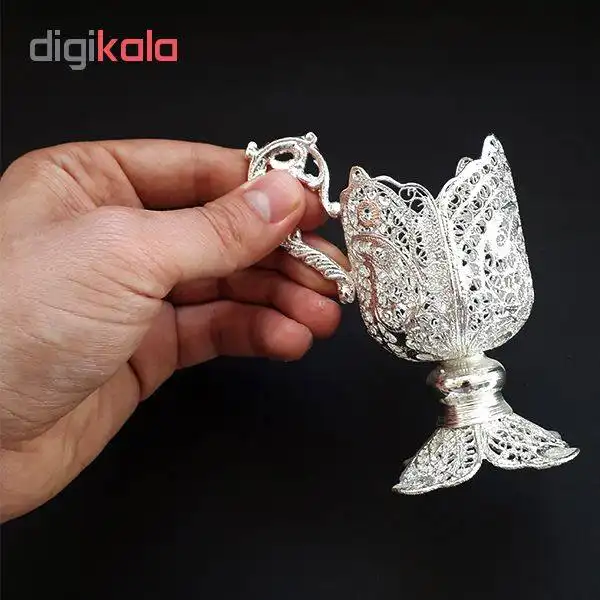 سرویس قهوه خوری 6 پارچه ملیله کاری کد 01