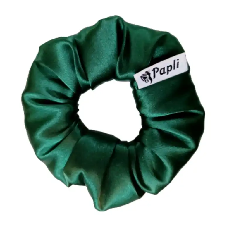 کش مو زنانه پاپلی مدل اسکرانچی ساتن بسته 9 عددی