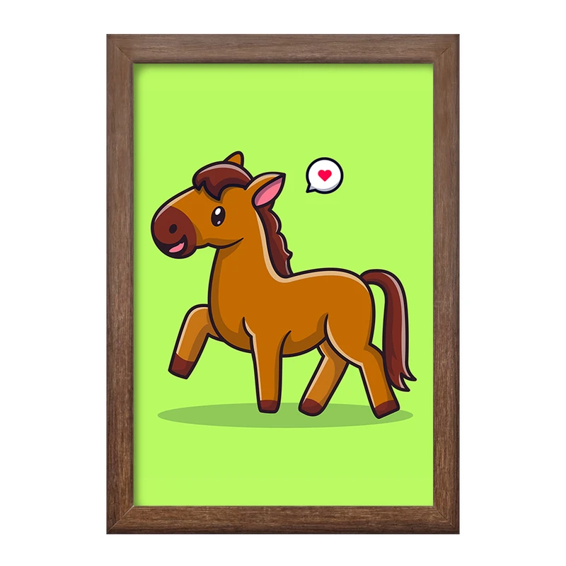تابلو خندالو طرح حیوانات بامزه اسب کد 29664