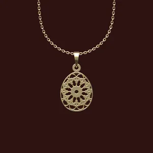 گردنبند طلا 18 عیار زنانه مدوپد مدل هندسی کد W2-1-1162