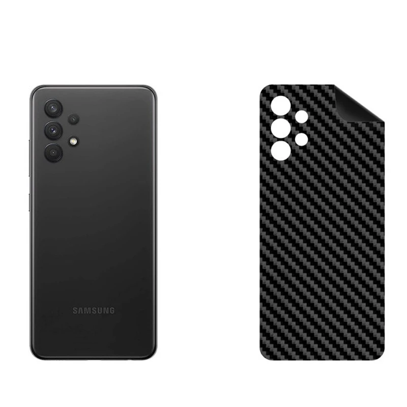 برچسب پوششی بستور مدل BT-Fiber طرح فیبر کربن مناسب برای گوشی موبایل سامسونگ Galaxy A32