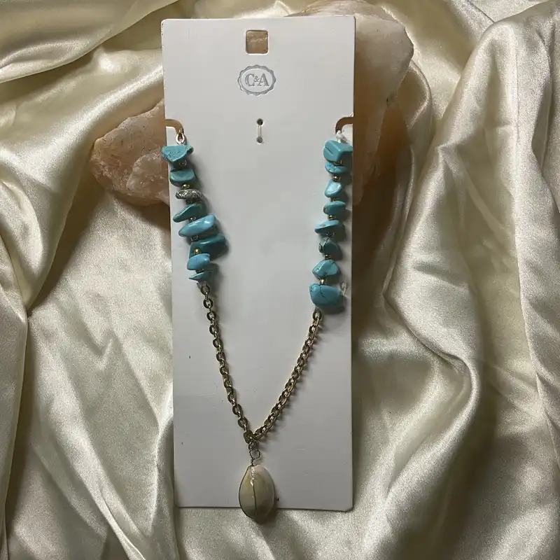 گردنبند زنانه سی اند ای مدل فیروزه