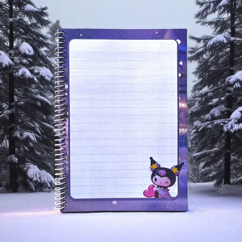 عکس شماره 13 : دفتر مشق 80 برگ آوان مدل حاشیه دار طرح کرومی زمستان کد lf1