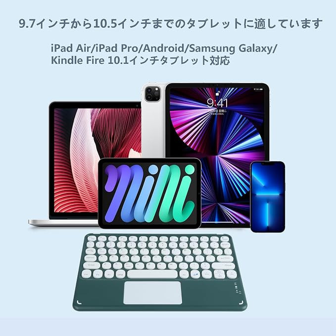 مینی کیبورد بی سیم بلوتوثی تاچ پد دار مدل Retro مناسب برای تبلت، گوشی و لپ تاپ