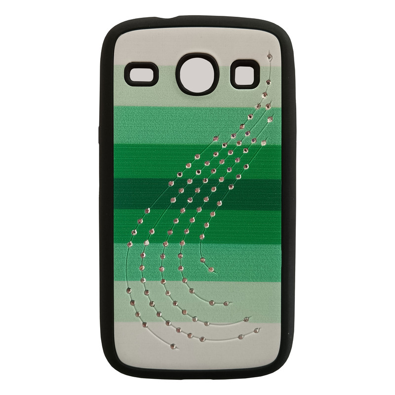 کاور طرح چرم مدل نگین دار مناسب برای گوشی موبایل سامسونگ i8262 / i8260/ Galaxy Core 