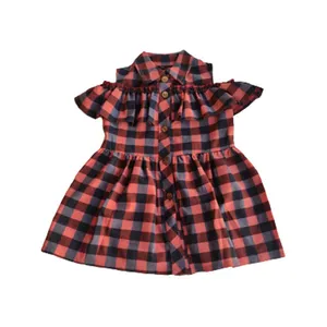 پیراهن دخترانه مدل چهارخانه