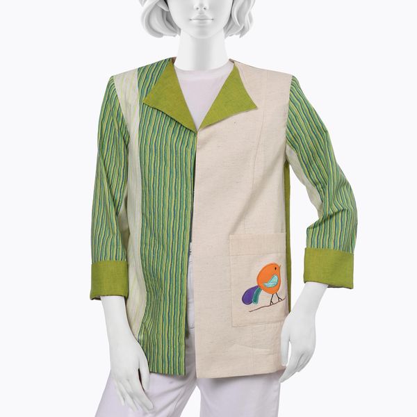 مانتو زنانه گره استایل مدل R379 رنگ سبز