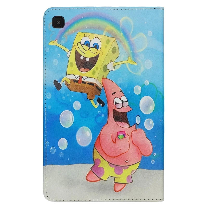 کیف کلاسوری طرح باب اسفنجی و پاتریک کد J-013 مناسب برای تبلت سامسونگ Galaxy Tab A7 Lite / T225