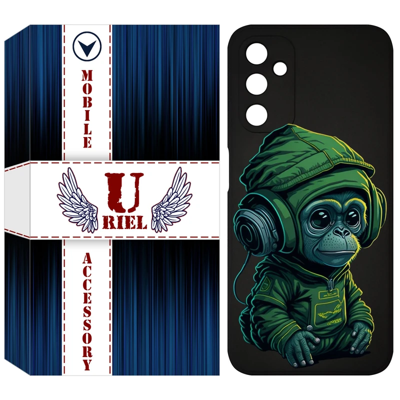 کاور یوریل قاب مدل KSH کد 45 طرح میمون سبز مناسب برای گوشی موبایل سامسونگ Galaxy A14 4G / A14 5G
